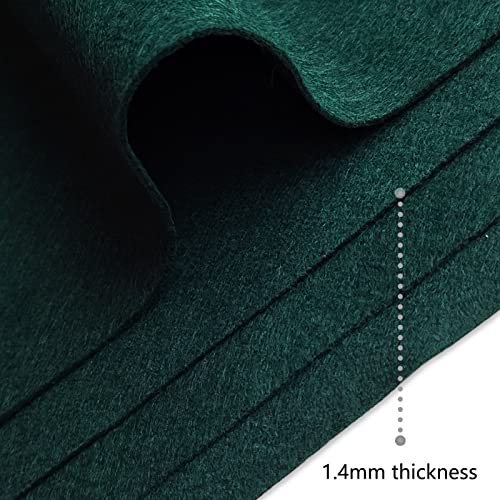Jtnohx Soft Dark Green Felt Sheets Flexible Felt Fabric for Crafts 12" 20Pc - color: Dark Green