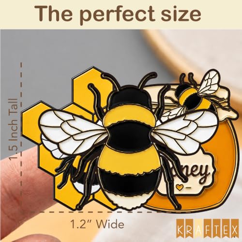 Kraftex Magnetic Needle Minder. Needleminder for Embroidery & Sewing. Cute Needlepoint Accessories. Magnetic Needle Holder for Cross Stitch. Cute Magnet Pin Gift - color: Bee