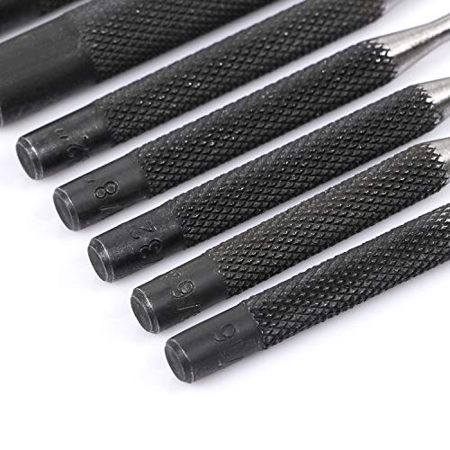 Roll Pin Punch Set with Storage Pouch, 9 Piece Steel Removal Tool Kit for Jewelry