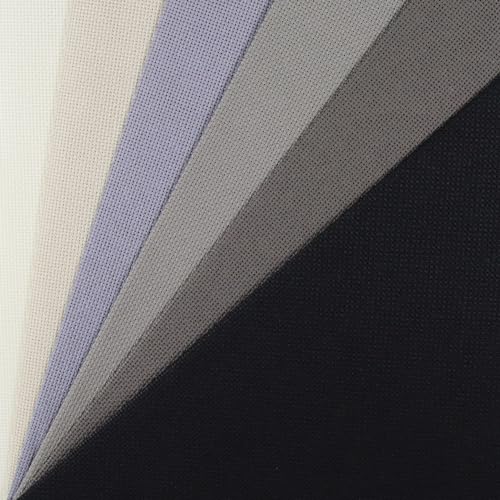 KCS 6 pc of 12" x 18" (30cmx45cm) 18 Count Cotton Aida Cloth Cross Stitch Fabric (18CT-I) - color: 18ct-i