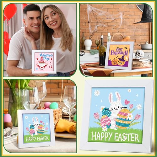Trandraft 13 Pcs Seasonal Holiday Small Diamond Art Kits for Adults Craft - style: Cartoon Style