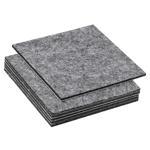 PATIKIL 4x4 Inch Lamp Base Felt, 6Pack 3mm Thickness Square Felt Furniture Pad Soft Adhesive Non-Slip Anti-Scratch Backed Felt for Lamp Furniture DIY Craft, Grey - color: Grey, size: 4x4 Inch