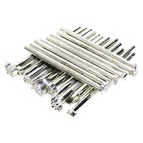 BIGTEDDY - Leather Working Tools and Supplies with Leather Tool Box Prong Punch Edge Beveler Wax Ropes Needles Perfect for Stitching Punching Cutting Sewing Leather Craft Making