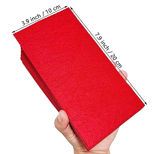 Jtnohx Self Adhesive Felt Sheets Adhesive Backed Felt Fabric Red 33Pcs - color: Red