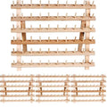 Dritz Wooden Thread Rack – Holds 60 Spools – Wall-Mount or Free-Standing with Pull-Out Legs – Wood Organizer for Sewing, Quilting, & Hair Braiding, 1 Count (Pack of 4) - size: 1 Count (Pack of 4)