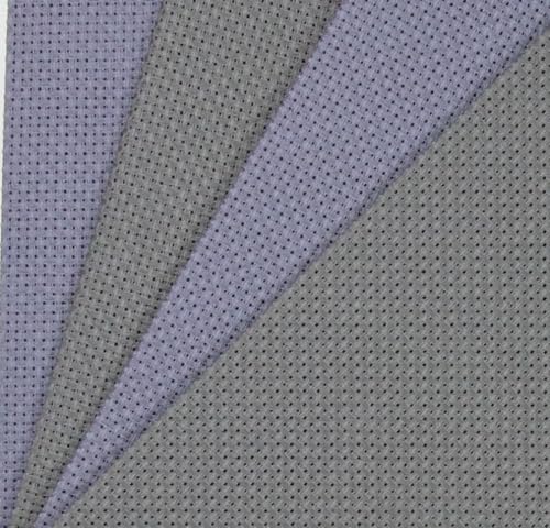 KCS 4 pc of 12" x 18"(30cmx45cm) 14CT Counted Cotton Aida Cloth Cross Stitch Fabric (Light Steel Grey+Medium Grey) - color: Light Steel Grey+medium Grey