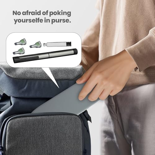 Insulin Pen Travel Case for 1 Pen, 3 Needles & 1 Cartridge – Portable Hard Shell Organizer for Diabetic Supplies – Compact Storage Holder for Daily or Travel Use (Case Only) (Gray) - color: Gray