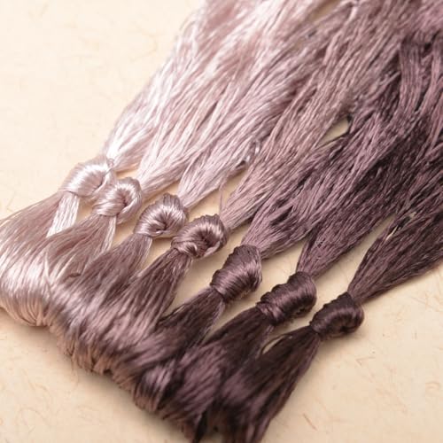 100% Mulberry Silk Embroidery Thread 7 Colors 110m Each (23) - color: 23