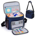 Aeelike Yarn Storage Bag Organizer, Large Crochet Tote Bag, Blue - color: Blue