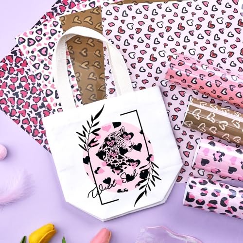 HTVSTD Leopard Valentine's Day Heat Transfer Vinyl 8pcs 12×10in - color: 8-Valentine
