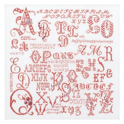 Thea Gouverneur - Counted Cross Stitch Kit - Antique Character Sampler - Linen - 36 Count - Embroidery Kit for Adults - DMC Embroidery Threads and Other Cross Stitch Supplies Included - 2093 - color: 2093 Linen