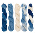 FREEBLOSS 5Pcs Sashiko Thread Natural Plant Blue Dyed 110 Yards*5 Colors - color: Plant Dye