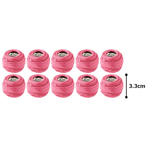 DMC Pearl Cotton Balls, Size 8, Cranberry - color: Cranberry, style: 8 Thread Count