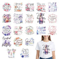 Dtf Transfers Ready to Press - 20Pcs Christian Bible Verse Iron on Transfer for Tshirts, Inspirational Quotes Iron on Decals Patches, Floral Heat Trasnefer for DIY Clothes Bags Hats Pillows - color: Christian Bible Verse797