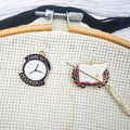 Cute Needle Minder Magnetic Needle Keeper for Cross Stitch Embroidery Sewing Needle and Pin Holders (Book,Clock) - color: Book,Clock