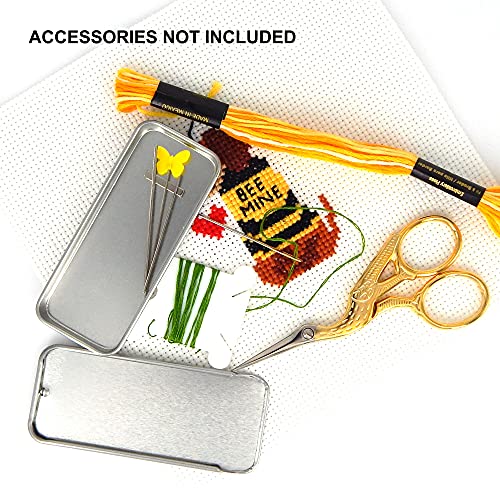 Magnetic Sewing Needle Case Cute Cats with Fishbones Cat Lover
