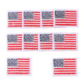 10pcs Small American Flag Patches, US Flag Patriotic Embroidered Sew/Iron on Patch Appliques Memorial Day Veterans Day Remembrance Day DIY Crafts for Uniforms, Hats, Backpacks, Clothing (Red) - color: Red Flag