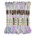 10 Skeins Purple Embroidery Floss Bracelet String for Sewing - color: Light Purple