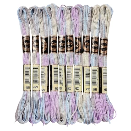 10 Skeins Purple Embroidery Floss Bracelet String for Sewing - color: Light Purple