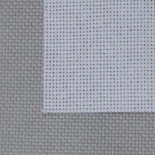 KCS 2 pc of 15" x 18"(38cmx45cm) 18 Count Cross Stitch Cotton Aida Cloth Needlework Fabric Box (Light Grey+Medium Grey,18CT) - color: Light Grey+medium Grey, size: 18CT