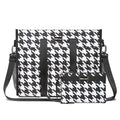 TOPDesign Utility Water Resistant Tote Bag with 22 Pockets, Zipper Closure - color: Houndstooth, size: Medium