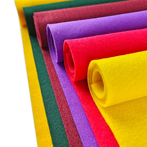 Jtnohx Large Soft Felt Sheets Felt Fabric for Crafts Autumn Color 6Pcs - color: Autumn Colors Series