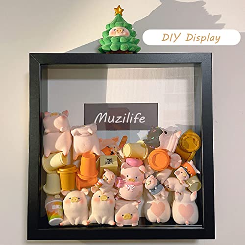 Muzilife 10x10 Shadow Box Wood Picture Frame, HD Glass, 2PCS, Black - color: Black, size: 2pcs 10X10