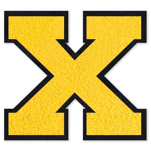 6 Inch Varsity Letter Patches Yellow Iron On Letters - color: Yellow, size: X
