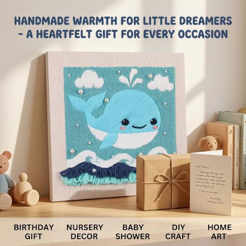Embroidery Punch Needle kit Frame, Embroidery Starter Kits for Beginner,Punch Needle Fabric with Pattern,Threader, Yarns,Embroidery Hoops & Rug Punch(Light Blue) - color: Light blue