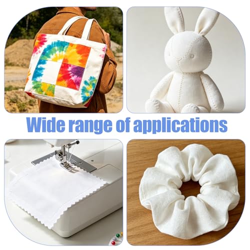 50pcs Cotton Fabric Squares for Quilting, 12.7x12.7cm/5x5in (White)