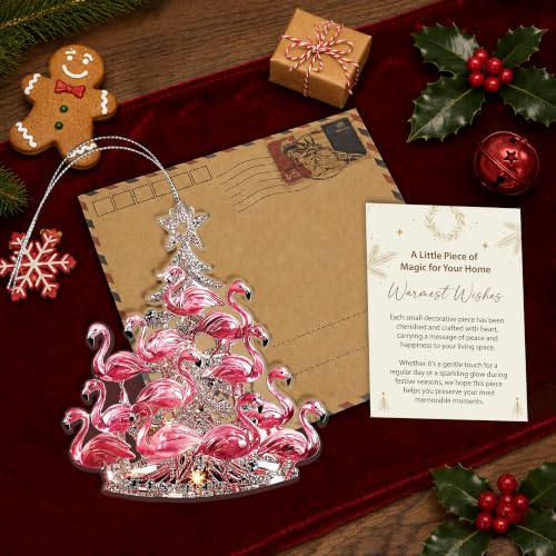 Flamingo Christmas Ornaments 2026 for Tree, Pink Flamingo Gifts Ornament - color: Flamingo Tree