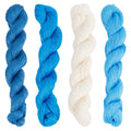 FREEBLOSS 4 Pcs Sashiko Thread Sashiko Skein 100 Meters*4 Colors Cotton Embroidery Thread Japanese Quilting & Embroidery Sashiko Kit Supplies for Art Craft Gift - color: Blue&White