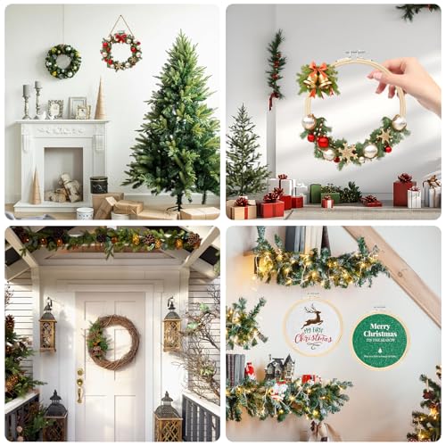 2 Pack Embroidery Hoops, 6 Inch Round Embroidery Hoops, Natural Wood Cross Stitch Hoop with Adjustable Screw for Friendly Embroidery, Cross Stitch, Craft & Beginner, and DIY Decoration - style: 6 Inch