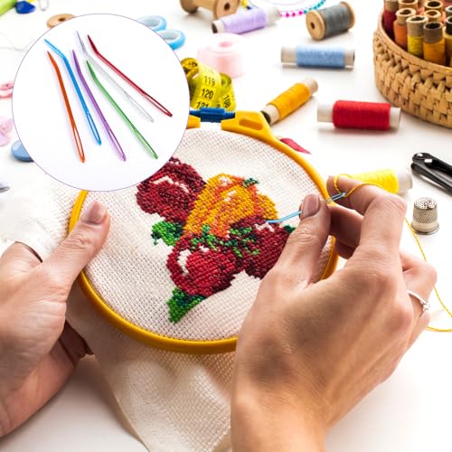 18pcs Yarn Needle, Large Big Eye Weaving Needles Colorful Tapestry Needles Bent Kit, Bent Needles for Crochet, Bent Tapestry Needles for Crochet Projects
