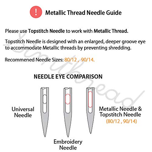 Simthread 6 Spools Metallic Embroidery Machine Thread (3 Gold+ 3 Silver Colors) 500M(550Y) for Embroidery and Decorative Sewing - color: 3Gold+3Silver