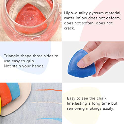 Swpeet 43Pcs Sewing Tools Kit, 10Pcs Professional Tailor's Chalk and 12Pcs Sewing Mark Pencil with 12Pcs 5 Color Disappearing Erasable Ink Fabric Marker Pen and 10Pcs Plastic Clips for Sewing Marking
