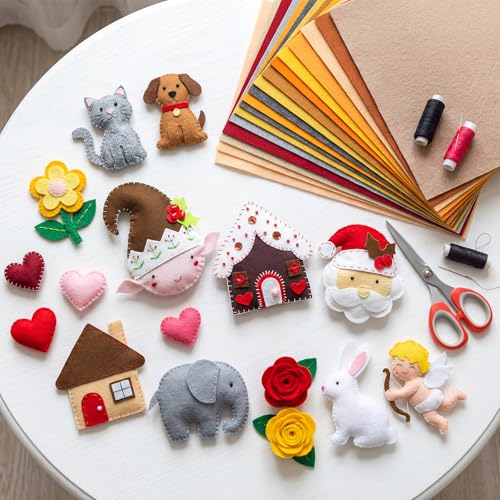 Tegeme 100 Pcs 8 x 12 Inches Felt Sheet for Craft Thin, Brown Series - color: Brown Series