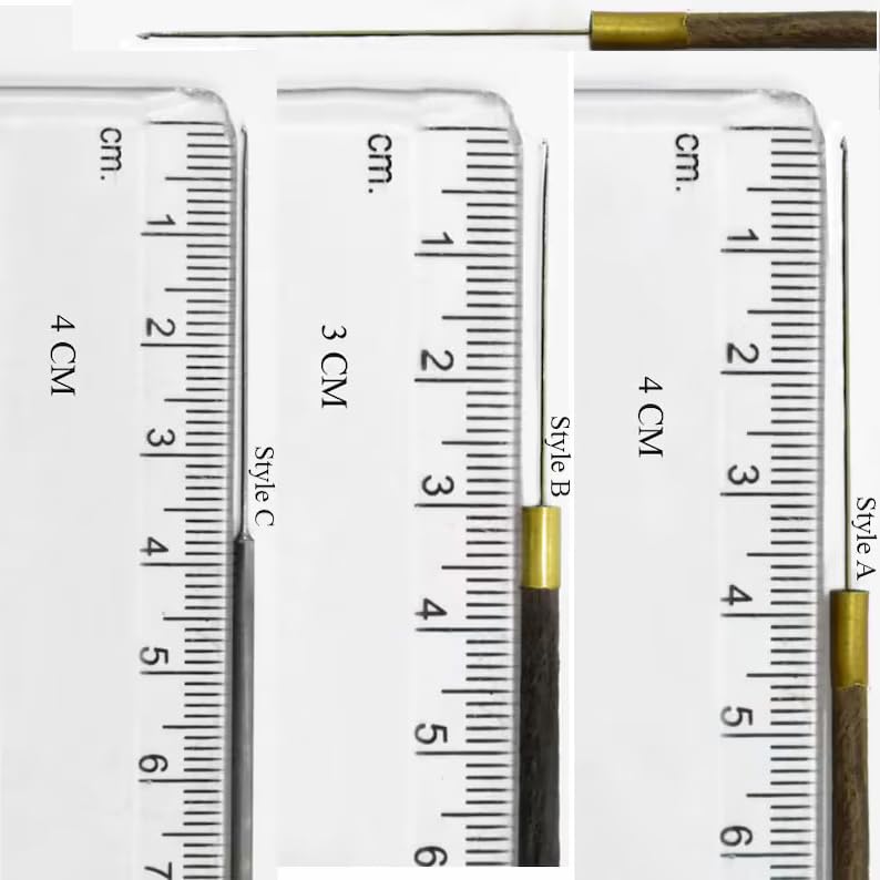 0.5MM Embroidery Point Needle for Beading & French Wire Work – Fine Precision Hand Embroidery Needle for Zardozi, Aari, Maggam, Sequin, Pearl & Designer Craft Stitching