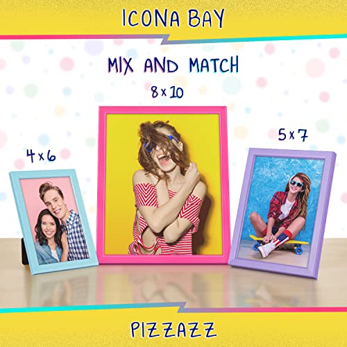 Icona Bay 4x6 Pastel Blue Picture Frame - Solid Wood, Pizzazz Collection - color: Pastel Blue, size: 4x6