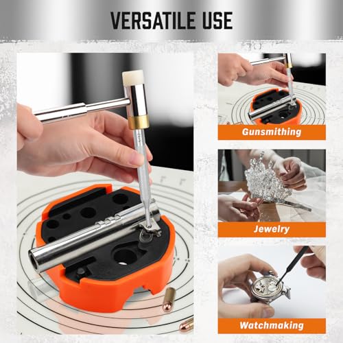 HORUSDY 22-Piece Punch and Hammer Set, Steel Roll Pin Punch Set with Interchangeable Hammer Heads, Durable Punch Tool Kit for Maintenance, with Storage Case