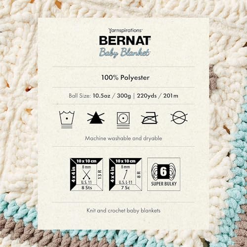 Bernat Baby Blanket Yarn for Crocheting Soft, Baby Pink - color: Baby Pink, size: 1 Pack