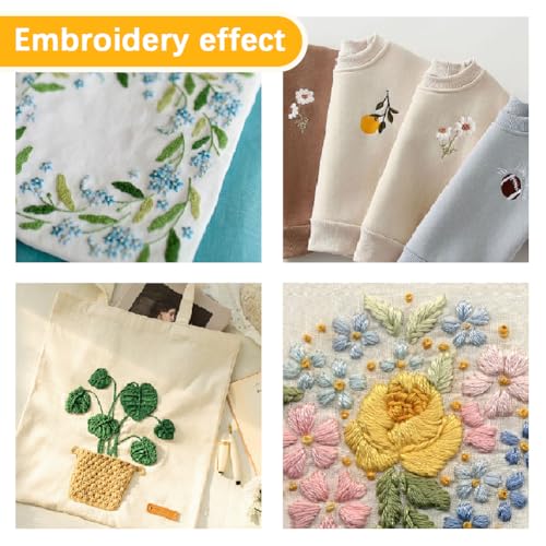 4 Sheets Water Soluble Embroidery Stabilizers 11.69x8.27 Inches Pocket Flower Stick and Stitch Embroidery Paper Adhesive Embroidery Transfer Paper for Shirts Coats Bags - style: Pocket Flower