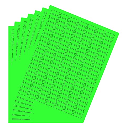 Royal Green Printable Rectangle Labels, 1 x 0.375 Inch - 1540 Pack - color: Neon Green, size: 1540