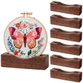 Chunful 6 Pcs Embroidery Hoop Display Stand, 5.3" X 1.3" X 1.5", Walnut - color: Walnut, size: 5.3" X 1.3" X 1.5"
