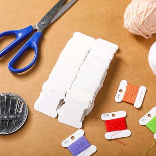 Marspark 1300 Pcs Floss Number Stickers Cardboard Floss Bobbin Set with Blank Number Stickers for Wrapping and Storing Stitch Needlework Handmade Thread Supplies