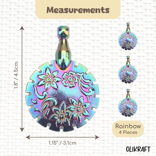 Olikraft 4-Pack Yarn Cutter Pendants (Rainbow) - color: Rainbow