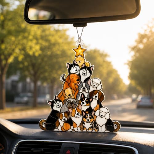 Dog Christmas Ornaments 2026, Cute Dog Ornament, Dog Lover Gifts for Women - color: Dog Tree 3