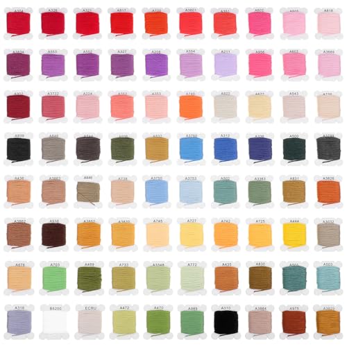 80 Colors Embroidery Thread Set, Friendship Bracelet String Kit with Floss for DIY Sewing, Jewelry Making, and Craft Projects - size: 400.00X0.10X0.10CM