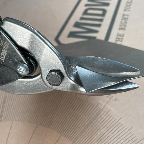 MIDWEST Special Hardness Aviation Snips, Left Cut Regular