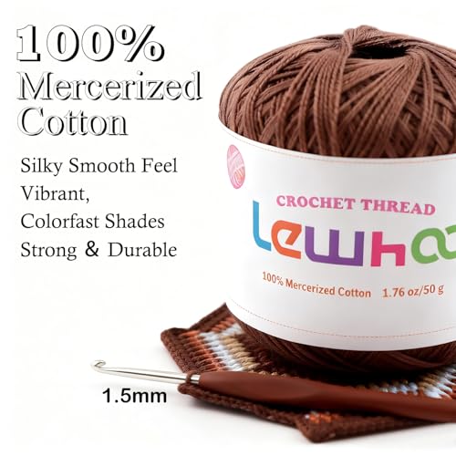 Crochet Thread Size 10, 8 Pearl Mercerized Cotton Crochet Yarn Ball - color: multicolor 3